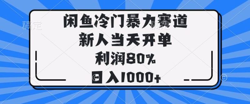 （14229期）闲鱼冷门暴力赛道，新人当天开单，利润80%，日入1000+网赚项目-副业赚钱-互联网创业-独家轻创IP星泽云创
