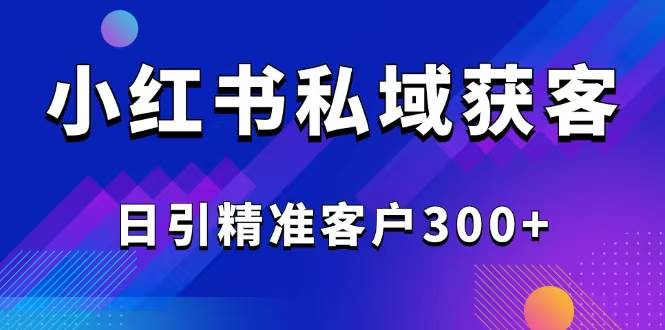 （14304期）2025最新小红书平台引流获客截流自热玩法讲解，日引精准客户300+网赚项目-副业赚钱-互联网创业-独家轻创IP星泽云创
