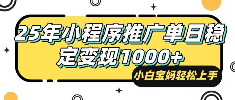 （14298期）25年最新风口，小程序自动推广，，稳定日入1000+，小白轻松上手网赚项目-副业赚钱-互联网创业-独家轻创IP星泽云创