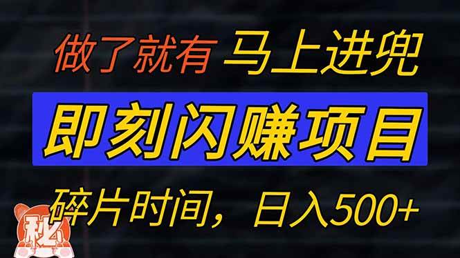 （14384期）零门槛 即刻闪赚项目！！！仅手机操作，利用碎片时间，轻松日赚500+网赚项目-副业赚钱-互联网创业-独家轻创IP星泽云创