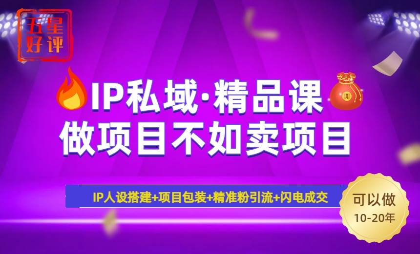 （14406期）2025年“IP私域·密训精品课”，日赚3000+小白避坑年赚百万，暴力引流…网赚项目-副业赚钱-互联网创业-独家轻创IP星泽云创