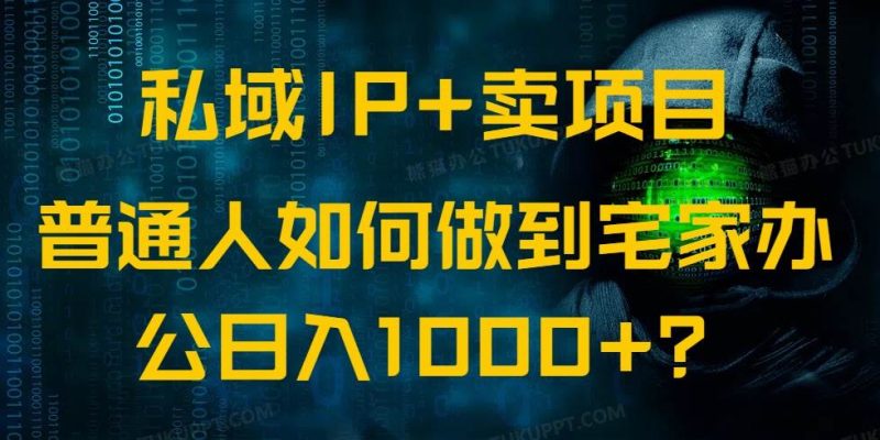 (14400期)私域IP+卖项目,普通人如何做到宅家办公实现日入1000+网赚项目-副业赚钱-互联网创业-独家轻创IP星泽云创