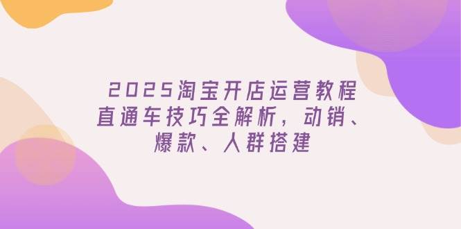 （14389期）2025淘宝开店运营教程更新，直通车技巧全解析，动销、爆款、人群搭建网赚项目-副业赚钱-互联网创业-独家轻创IP星泽云创