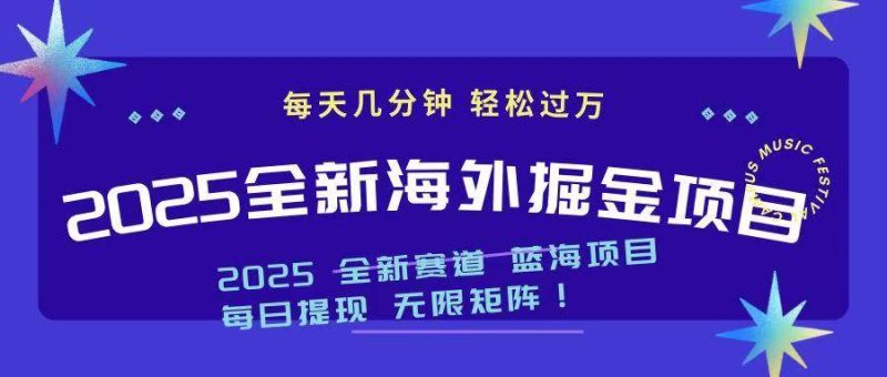 （14425期）2025最新海外掘金项目 一台电脑轻松日入500+网赚项目-副业赚钱-互联网创业-独家轻创IP星泽云创