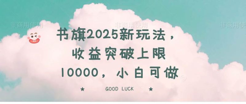 （14519期）书旗2025新玩法，收益突破上限10000，小白可做网赚项目-副业赚钱-互联网创业-独家轻创IP星泽云创