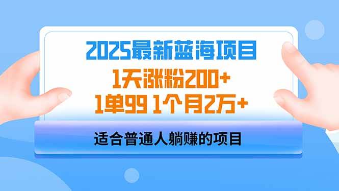 （14573期）2025蓝海项目 1天涨粉200+ 1单99 1个月2万+网赚项目-副业赚钱-互联网创业-独家轻创IP星泽云创