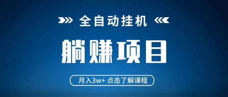 （14551期）全自动挂机项目 月入3w+ 真正躺平项目 不吃电脑配置 当天见收益网赚项目-副业赚钱-互联网创业-独家轻创IP星泽云创
