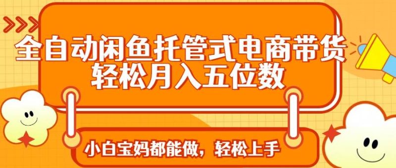 （14132期）全自动闲鱼托管式电商带货 轻松实现月入五位数网赚项目-副业赚钱-互联网创业-独家轻创IP星泽云创