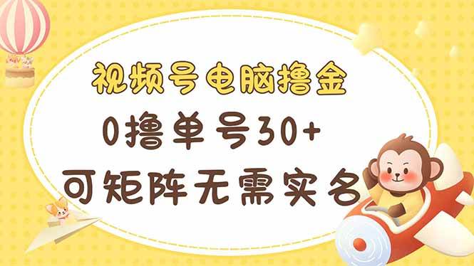 （14220期）视频号电脑撸金 0撸单号30+ 可矩阵 无需实名多号多得网赚项目-副业赚钱-互联网创业-独家轻创IP星泽云创