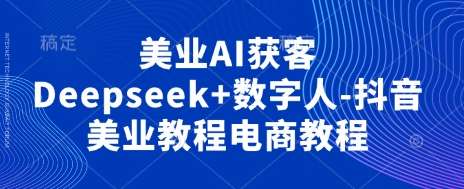 美业AI获客Deepseek+数字人-抖音美业教程电商教程网赚项目-副业赚钱-互联网创业-独家轻创IP星泽云创