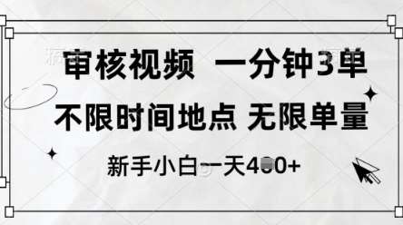 审核视频，10秒一单，不限时间，不限单量，新人小白一天4张+【揭秘】网赚项目-副业赚钱-互联网创业-独家轻创IP星泽云创