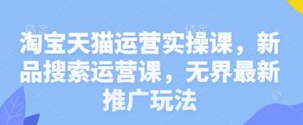 淘宝天猫运营实操课，新品搜索运营课，无界最新推广玩法网赚项目-副业赚钱-互联网创业-独家轻创IP星泽云创