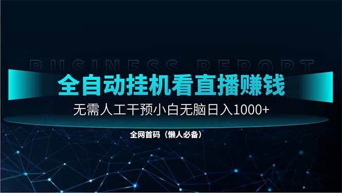 （14483期）直播助手全自动看大平台直播赚钱，全自动无需人工干预，小白无脑日入1000网赚项目-副业赚钱-互联网创业-独家轻创IP星泽云创