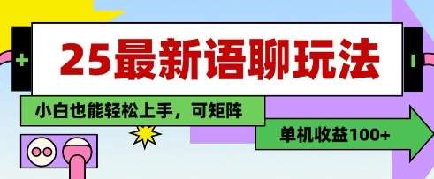 25年最新语聊玩法，纯手工，单机收益100+，小白也能轻松上手，可矩阵操作网赚项目-副业赚钱-互联网创业-独家轻创IP星泽云创