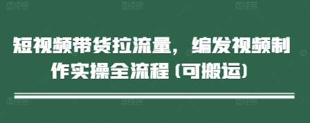 短视频带货拉流量，编发视频制作实操全流程(可搬运)网赚项目-副业赚钱-互联网创业-独家轻创IP星泽云创