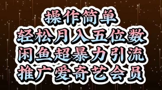 闲鱼超暴力引流推广爱奇艺会员，操作简单，轻松月入5位数网赚项目-副业赚钱-互联网创业-独家轻创IP星泽云创