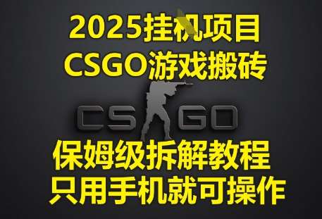 2025挂G项目，CSGO游戏搬砖，保姆级拆解教程，只用手机就可操作【揭秘】网赚项目-副业赚钱-互联网创业-独家轻创IP星泽云创
