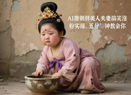AI唐朝胖美人夫妻搞笑涨粉实操，五分钟教会你网赚项目-副业赚钱-互联网创业-独家轻创IP星泽云创